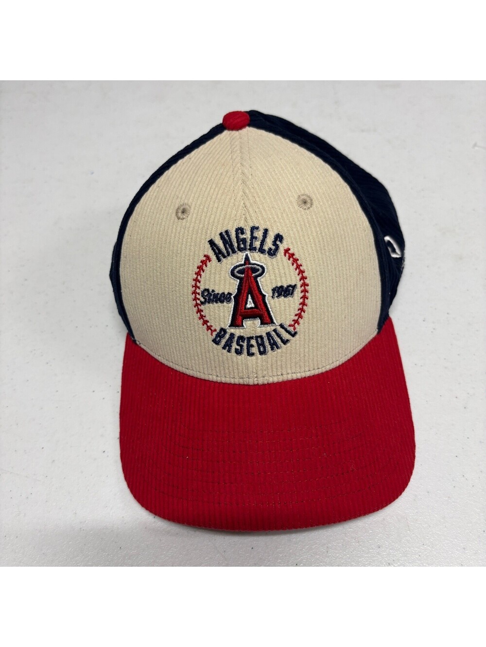 Los Angeles Angels Corduroy Hat FanDuel Sports Network Strapback Cap MLB